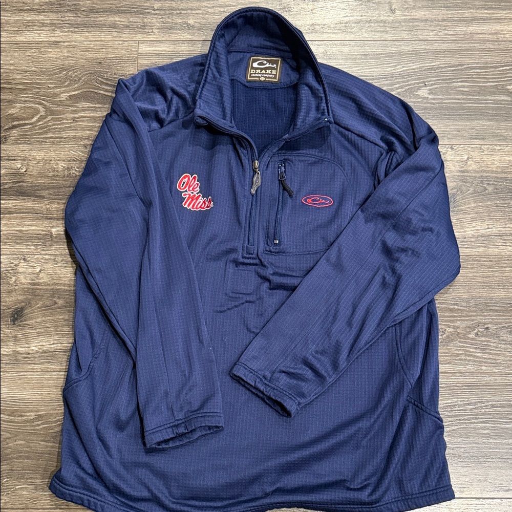 Ole Miss Navy Quarter-Zip Jacket